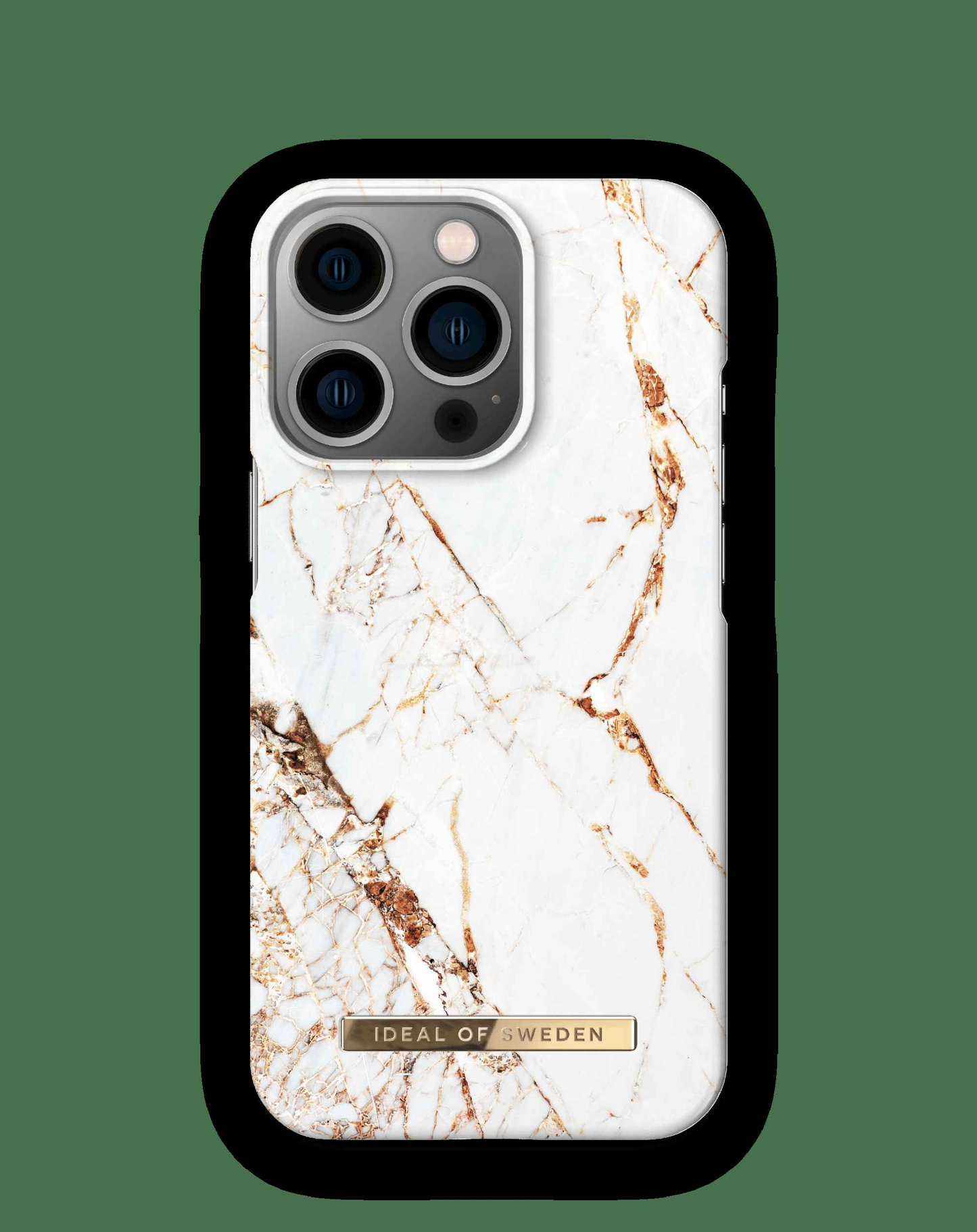Fashion deksel iPhone 13 Pro CARRARA GOLD with elegant marble design, protective polycarbonate case by Ideal of Sweden.