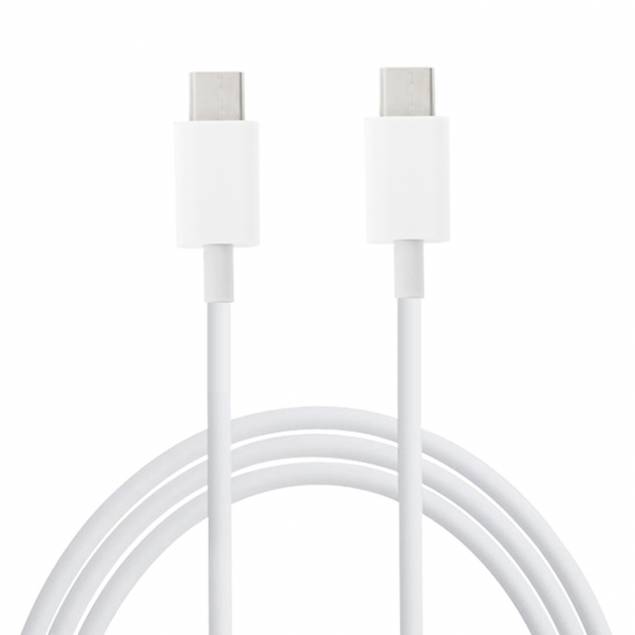 USB-C 60W kabel 1m hvit for rask lading av enheter.