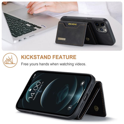 DG.MING M2 magnetisk lommebokdeksel til iPhone 13 Pro med avtagbart deksel og kortholder.