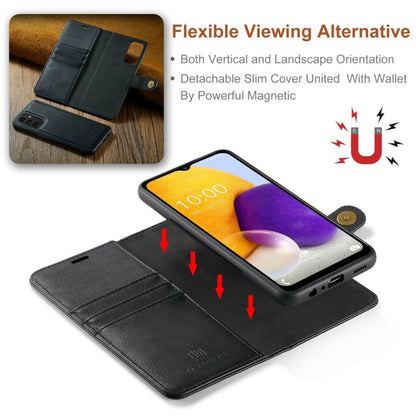 DG.MING magnetisk lommeboketui for Samsung Galaxy A13 5G i lær med avtagbart deksel og kortlommer.