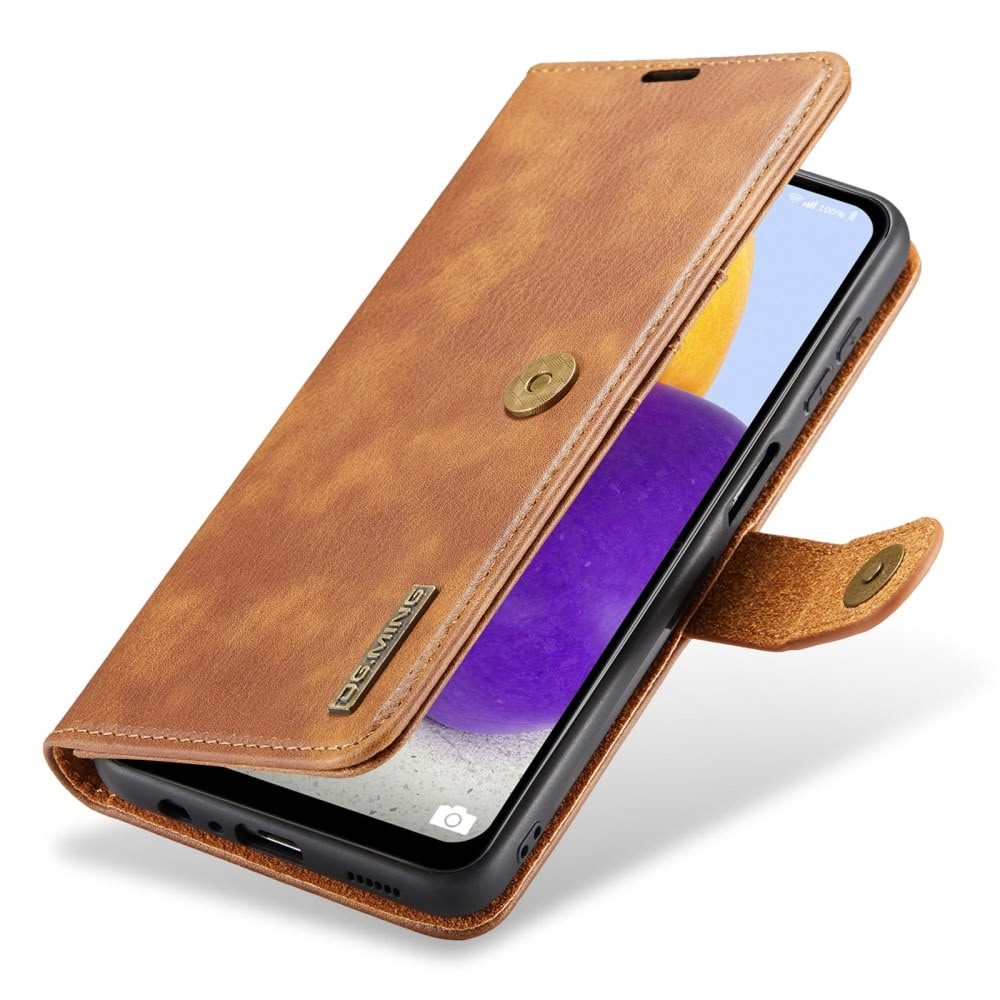 Magnetisk lærdeksel for Samsung Galaxy A13 5G, med avtagbart deksel og kortlommer.