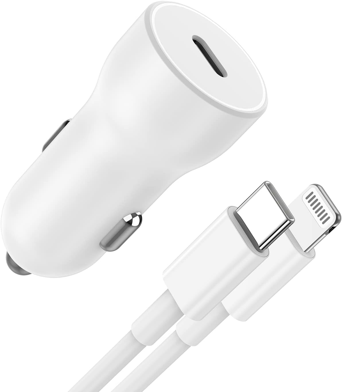 USB-C til Lightning kabel med 20W PD hurtigladeradapter, 1 meter.