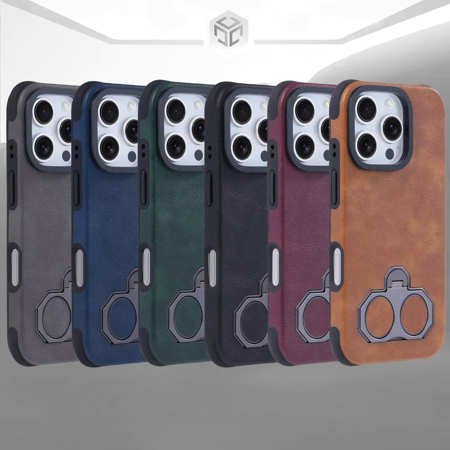 iPhone 15 Pro Max Dobbel Finger-Ring Deksel – 360° Rotasjon