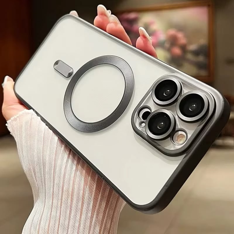 Matt magnetisk deksel for iPhone 16 Pro Max, Magsafe-kompatibelt.