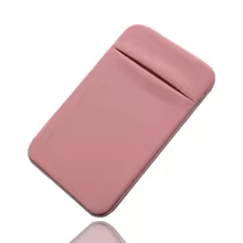 Elastisk, rosa mobil kortlomme for enkel kortoppbevaring, passer de fleste smarttelefoner.