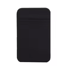 Elastisk mobil kortlomme i svart for kredittkort og kontanter.
