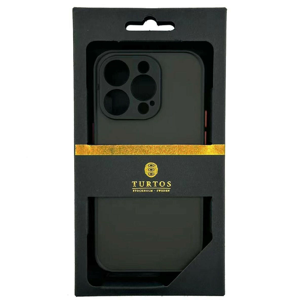 Støtsikkert TURTOS Armor Matte deksel til iPhone 15 Pro i slitesterk TPU-plast, transparent.