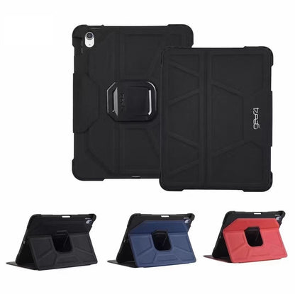 Støtsikkert svart iPad Air-deksel med roterende støtte og spor for penn.