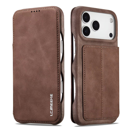 Wallet-deksel med kortholder - iPhone 16 Pro - Brun