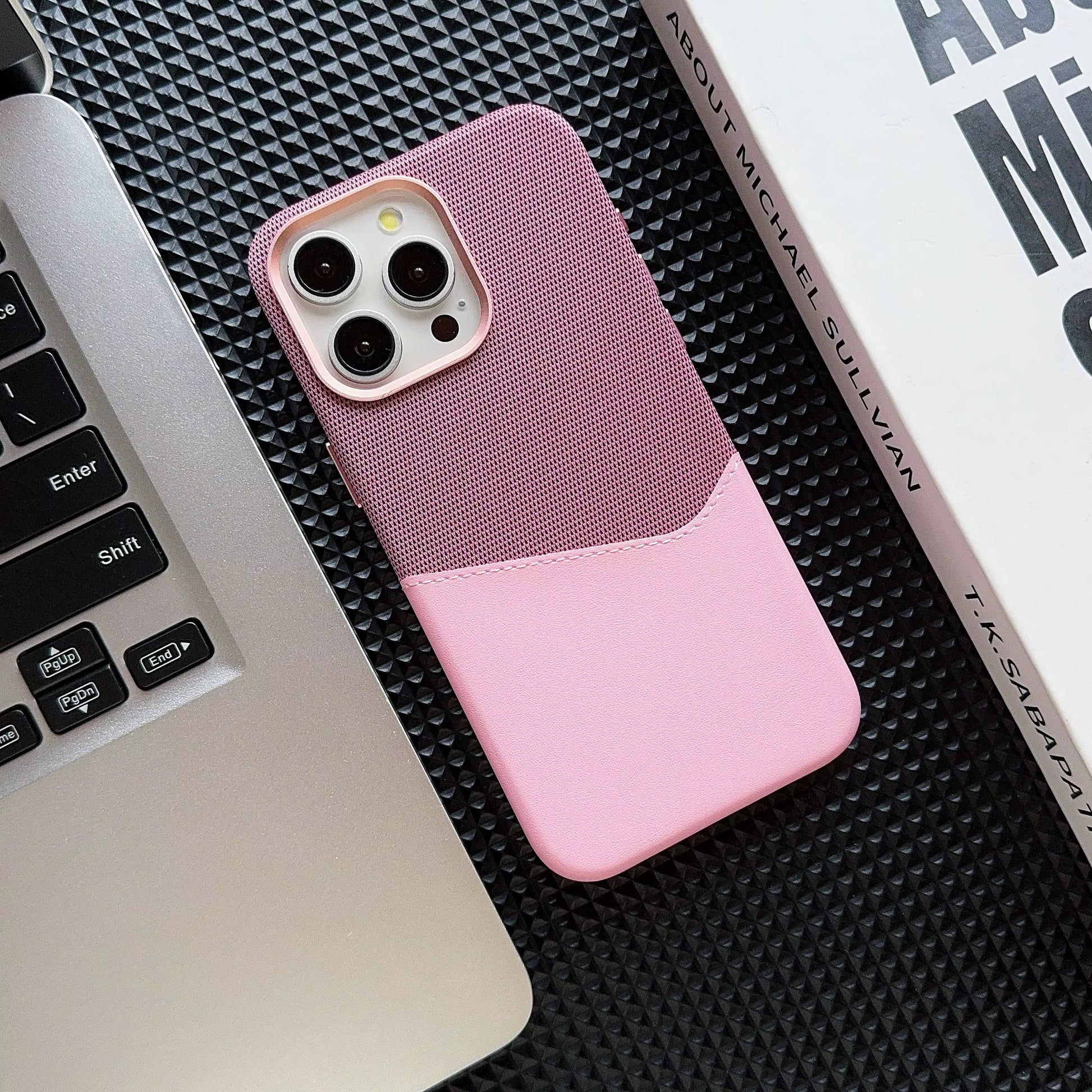 Business luksus bakdeksel med kortholder – iPhone 16 Plus - Rosa