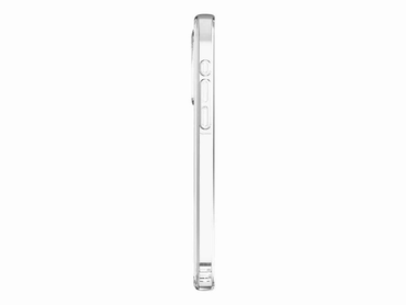 Gjennomsiktig GEAR4 Crystal Palace deksel for iPhone 11 Series sett fra siden, slank design.