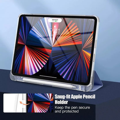 Smart etui for iPad 10 med stativ og pennholder, laget av PU-skinn og TPU.